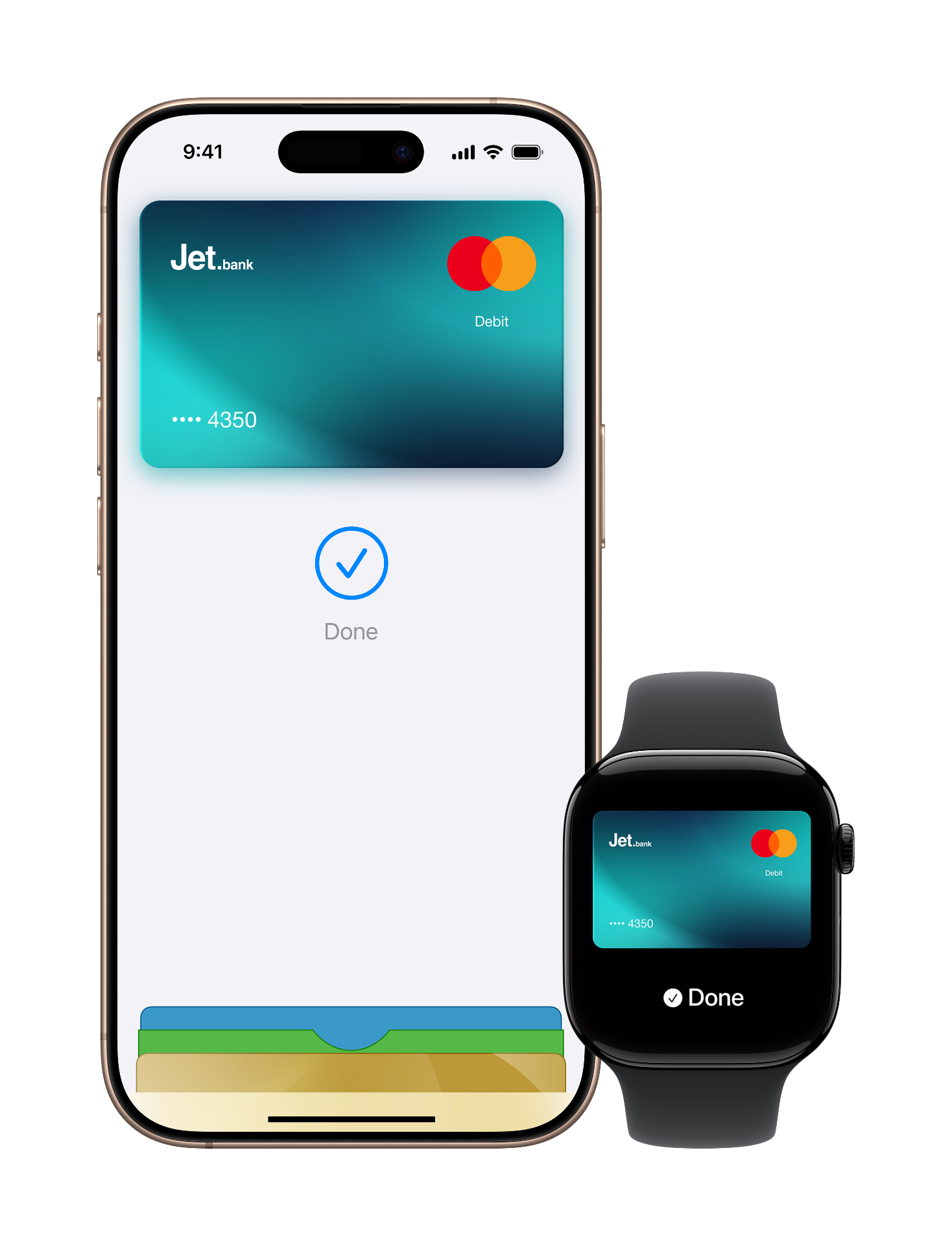 iPhone and Apple Watch showing payment features