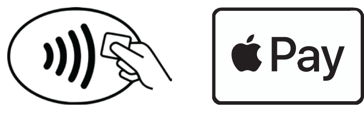 Apple Pay and contactless payment symbols